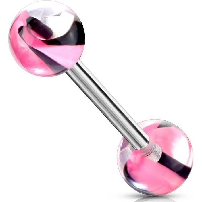 Barbell Bola acrílica diseño marmol