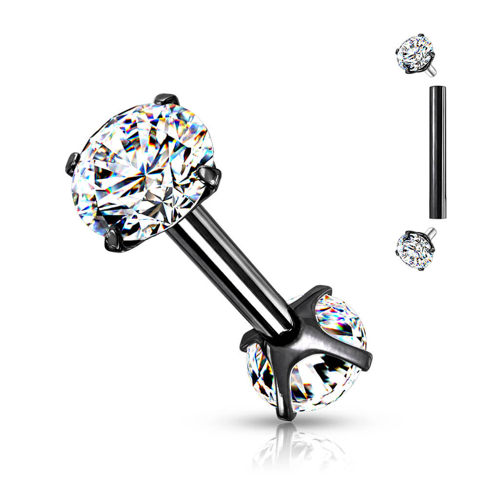 Barre Bille 2 Zircone Filetage Interne