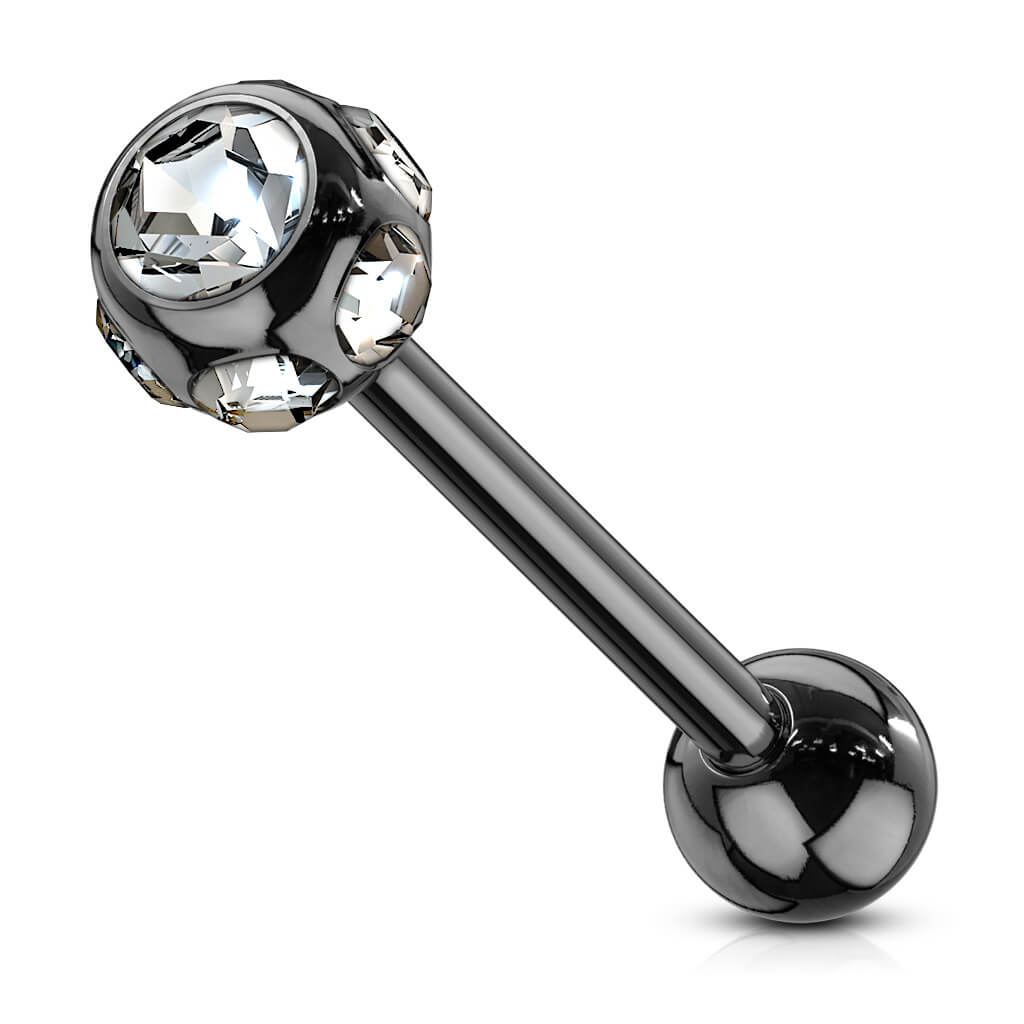 Barbell Sfera Zircone PVD