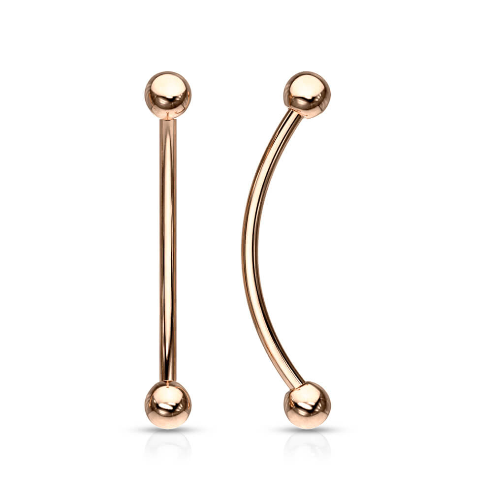 Barbell Curvo Sfera d´argento