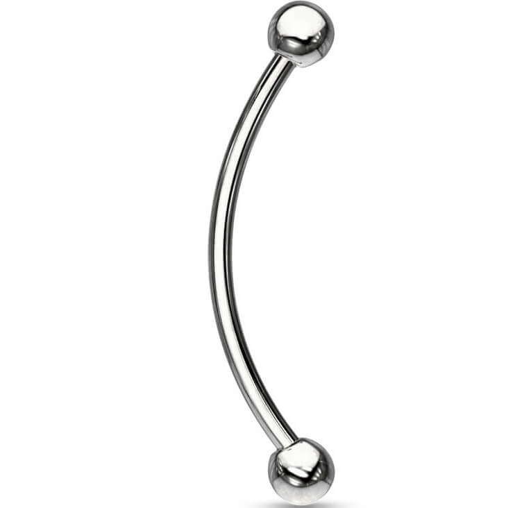 Barbell Curvo Sfera d´argento