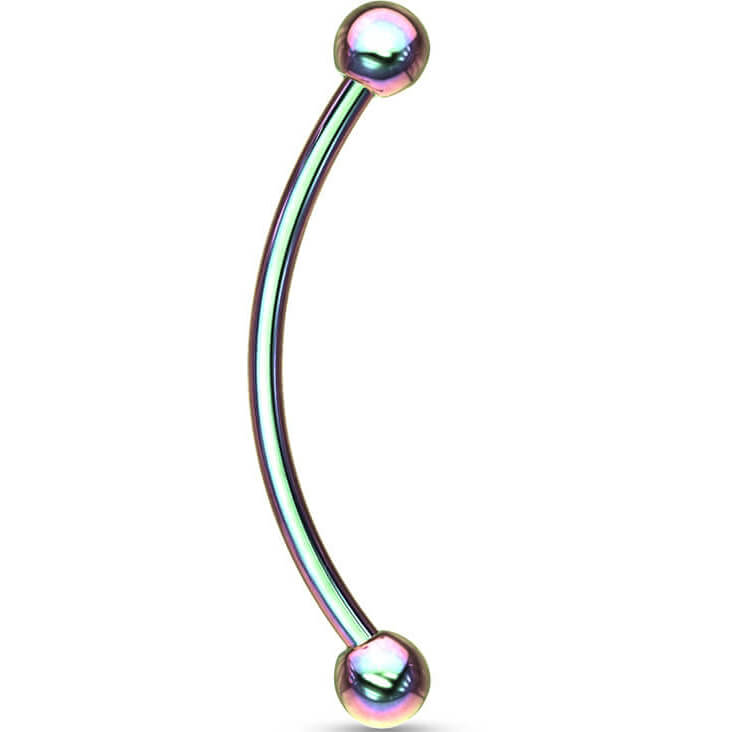 Barbell Curvo Sfera d´argento
