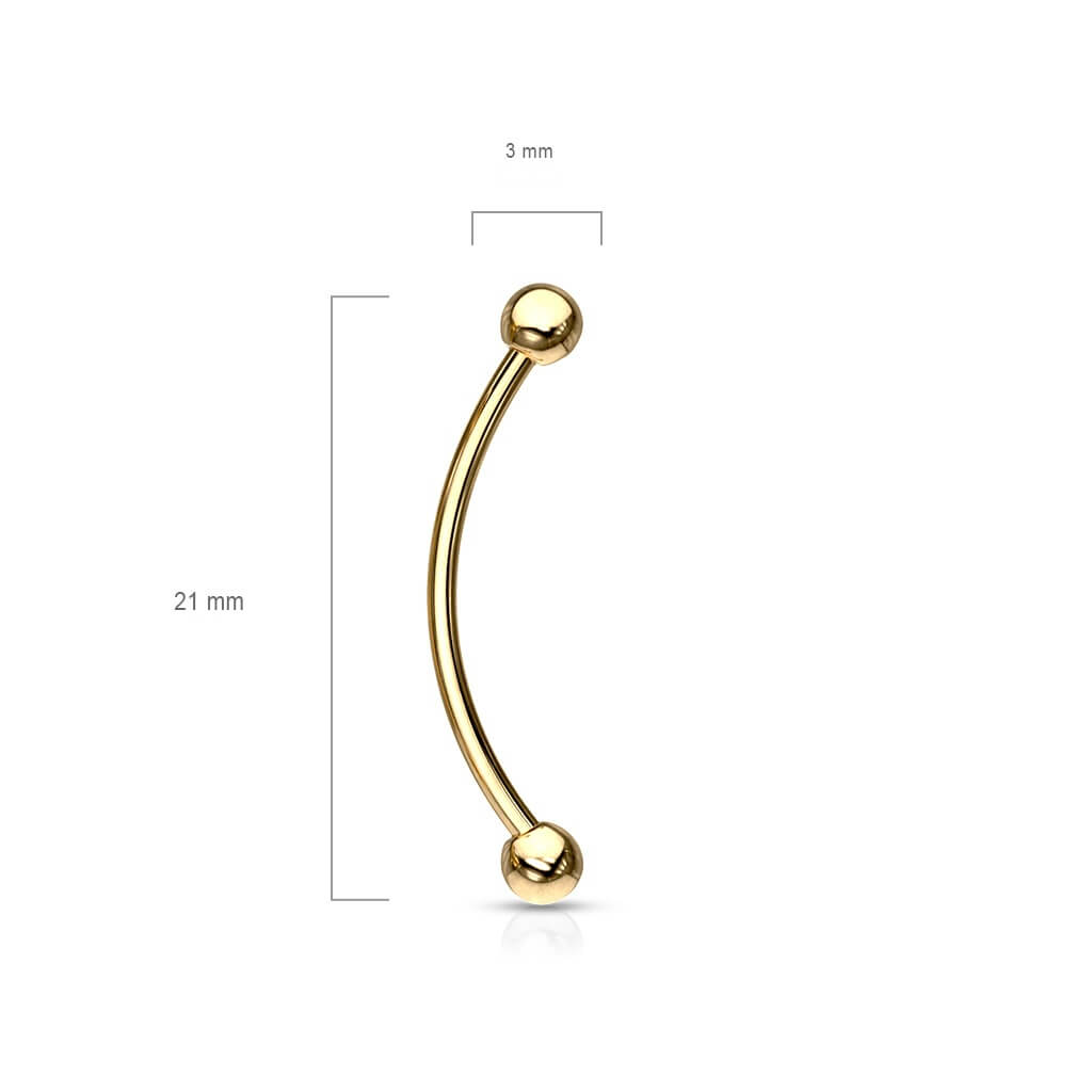 Barbell Curvo Sfera d´argento