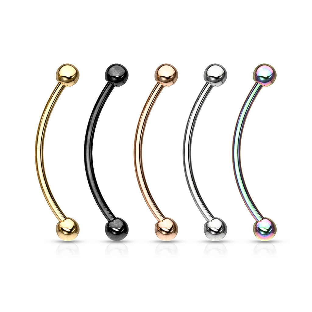 Barbell Curvo Sfera d´argento