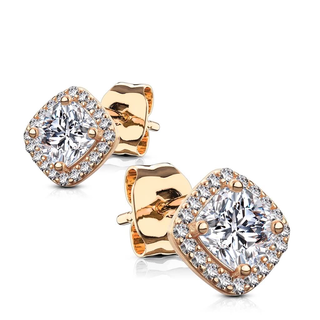 Argento 925 Zircone quadrato