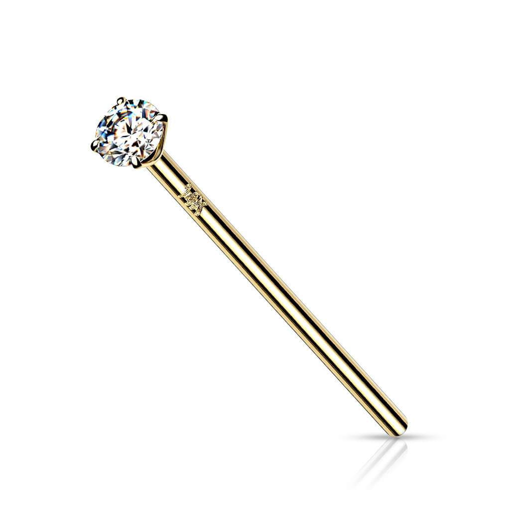 Oro 14 kt Coda di Pesce Zircone