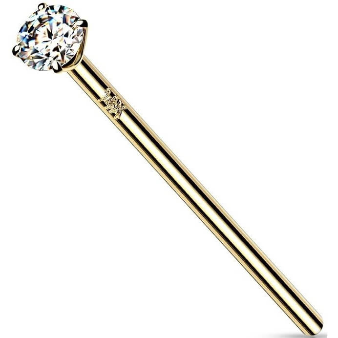 Oro 14 kt Coda di Pesce Zircone