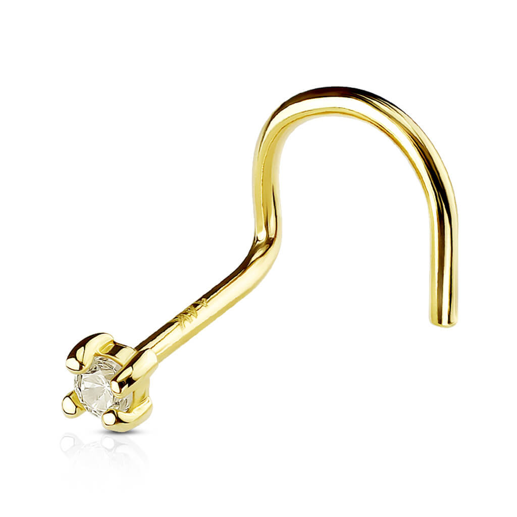 Or 14kt Nez Vis Zircone