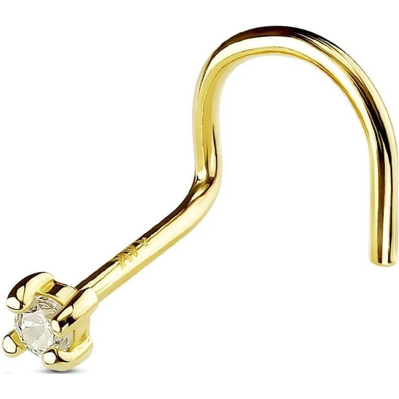 Or 14kt Nez Vis Zircone