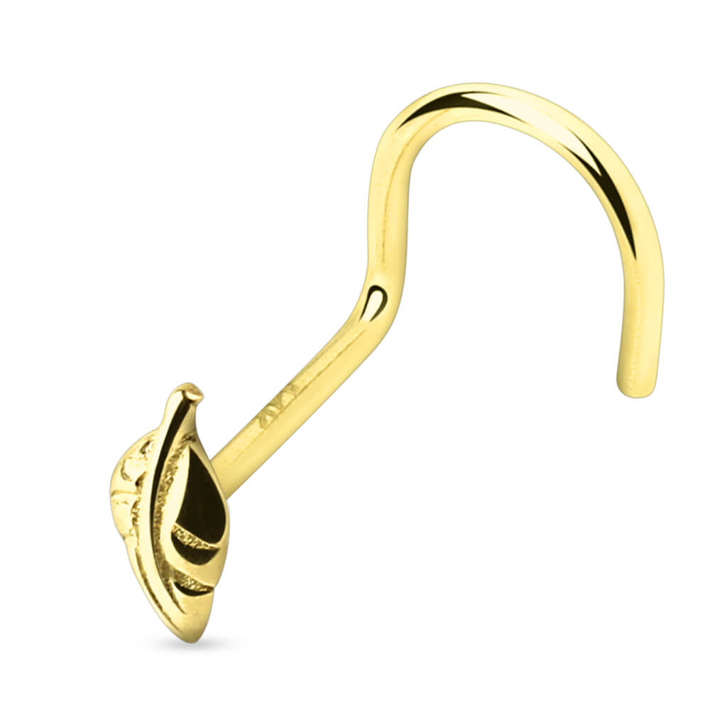 Or 14kt Nez Vis Feuille