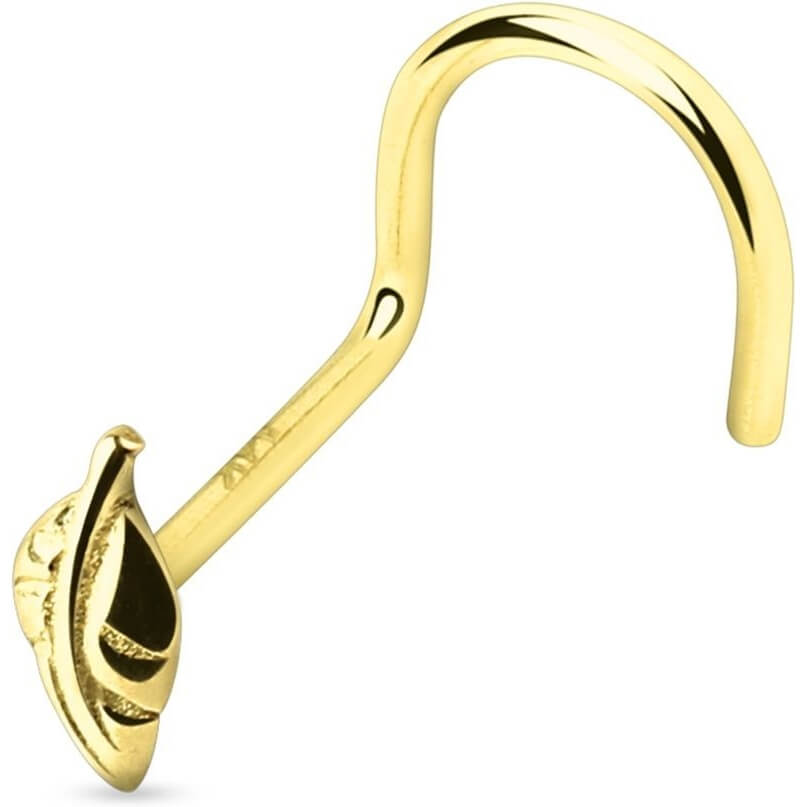 Or 14kt Nez Vis Feuille