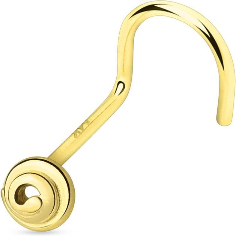 Or 14kt Nez Vis Spirale