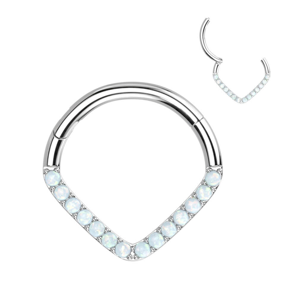 Oro 14kt Anillo Circonita Clicker