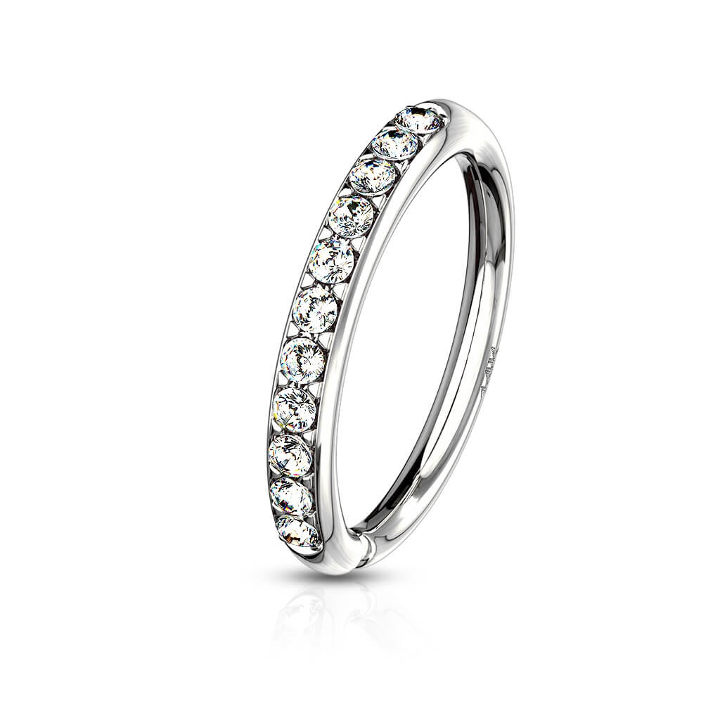 Or 14kt Anneau Zircone Pliable