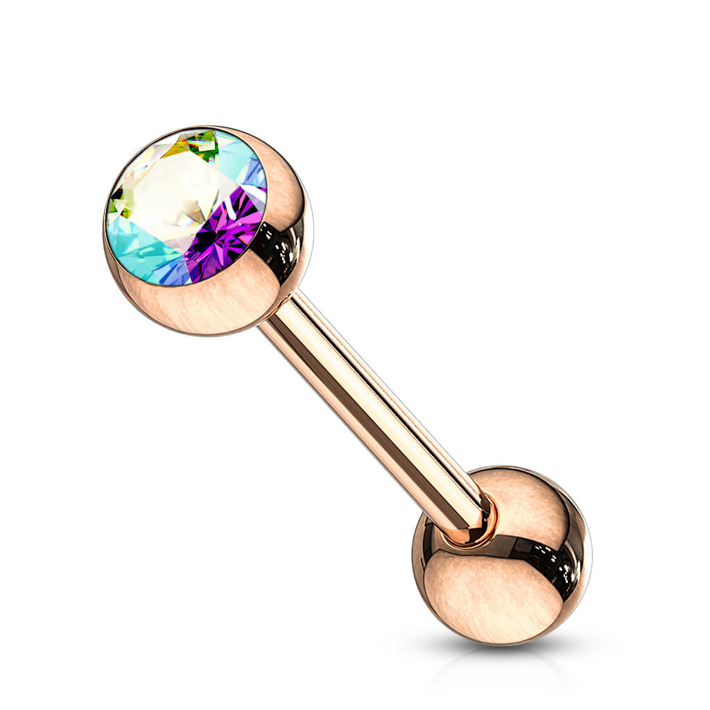 Barbell Lingua Sfera Zircone