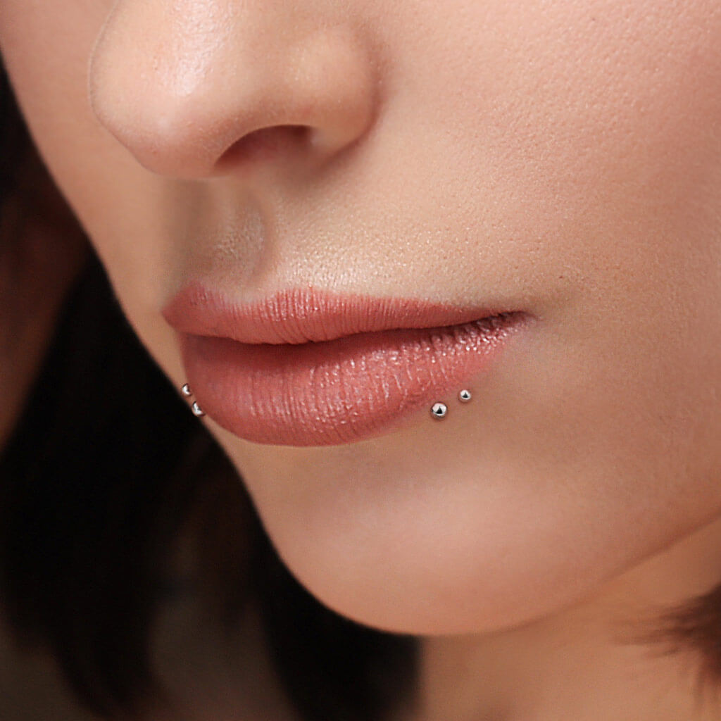 Labret Sfera d´argento Push-In