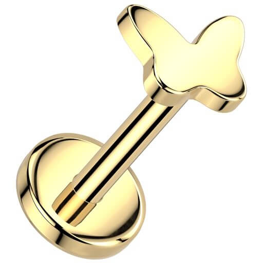 Titanium Labret butterfly Push-In