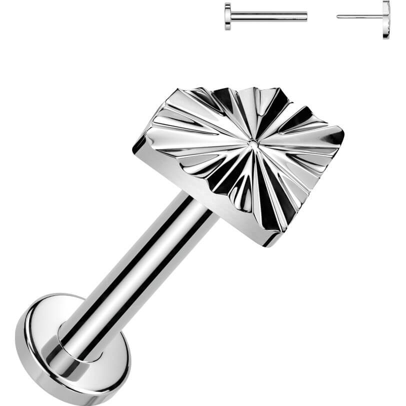 Titanium Labret diamond Push-In
