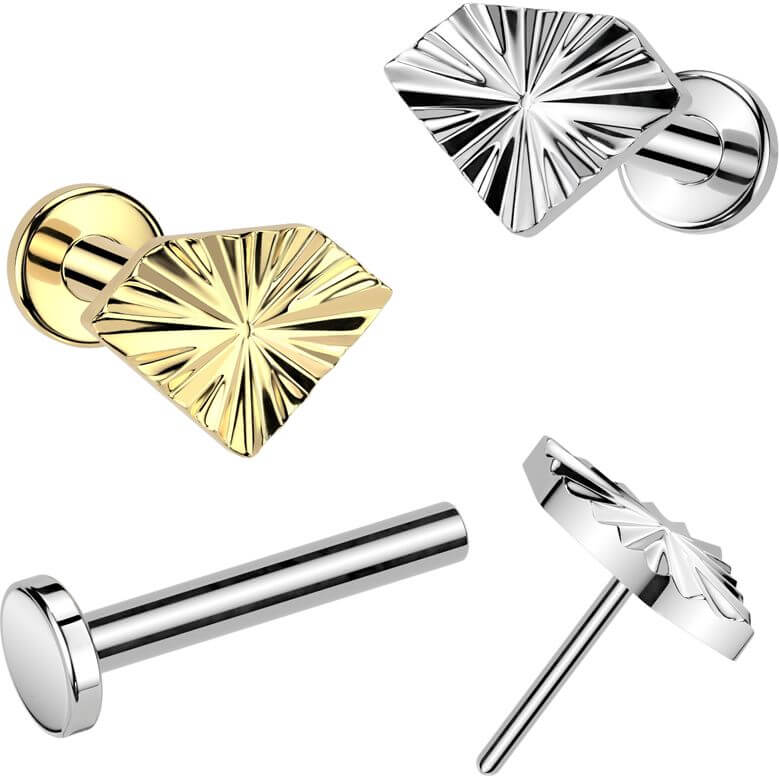 Titanium Labret diamond Push-In