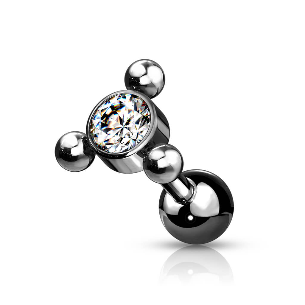 Barbell Triángulo Circonita