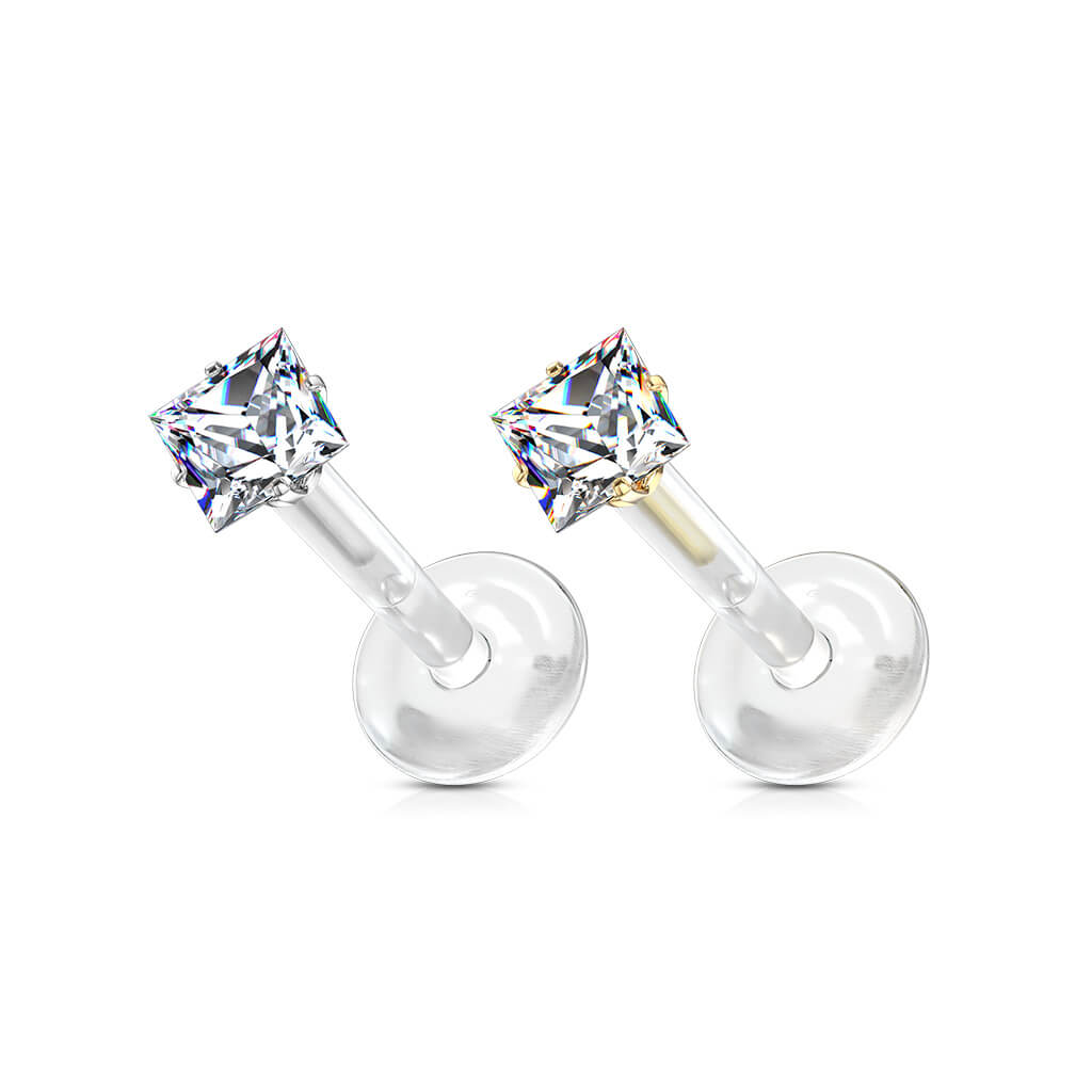 Labret kwadrat cyrkonia