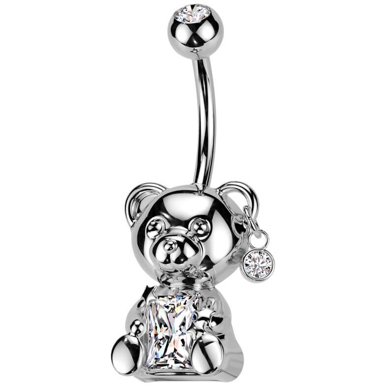 Belly Button Piercing teddy bear zirconia