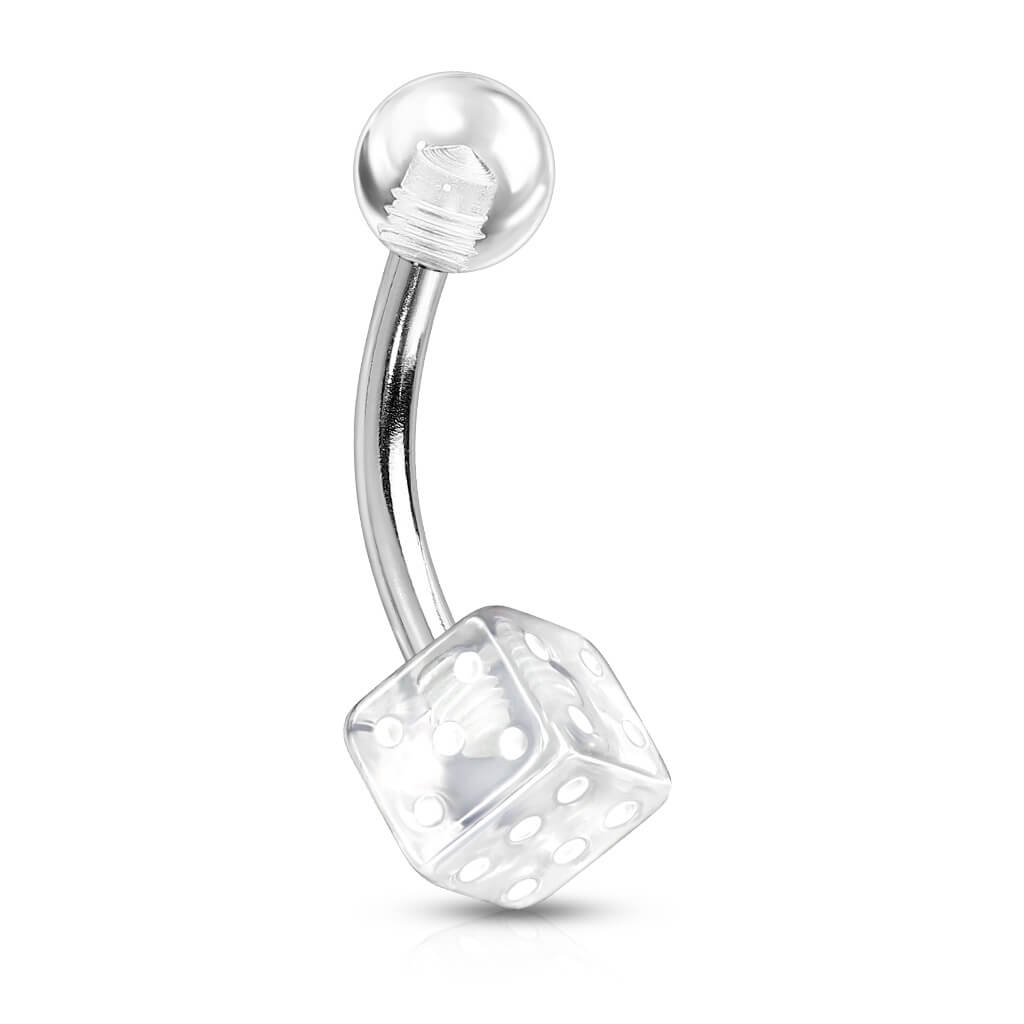 Piercing ombligo Dados Acrílicos