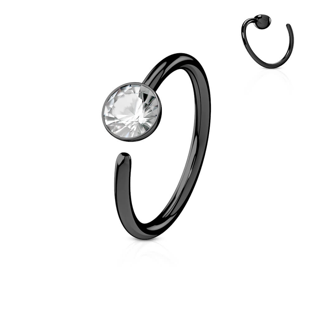 Anello Piercing Zircone Pieghevole