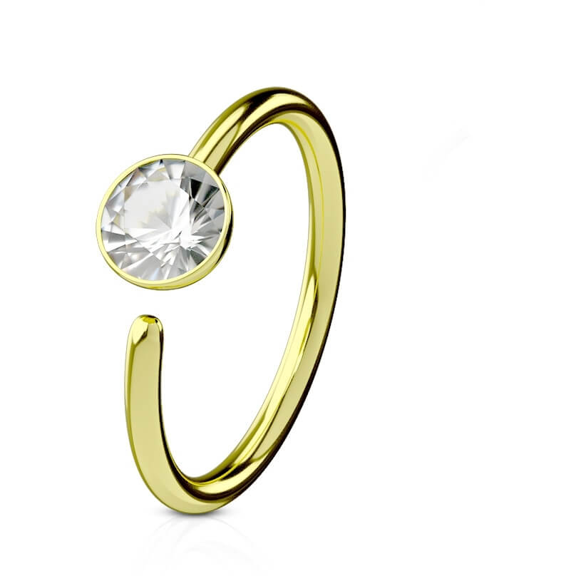 Anello Piercing Zircone Pieghevole