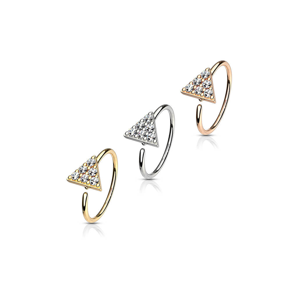 Anillo Circonita triángulo Flexible