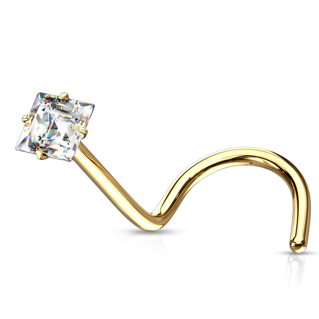 Nez Vis Zircone Carrée