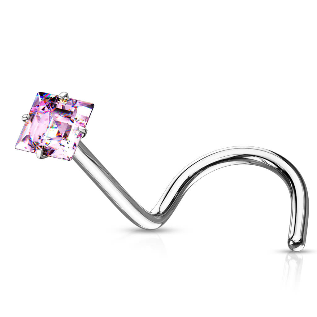 Nez Vis Zircone Carrée