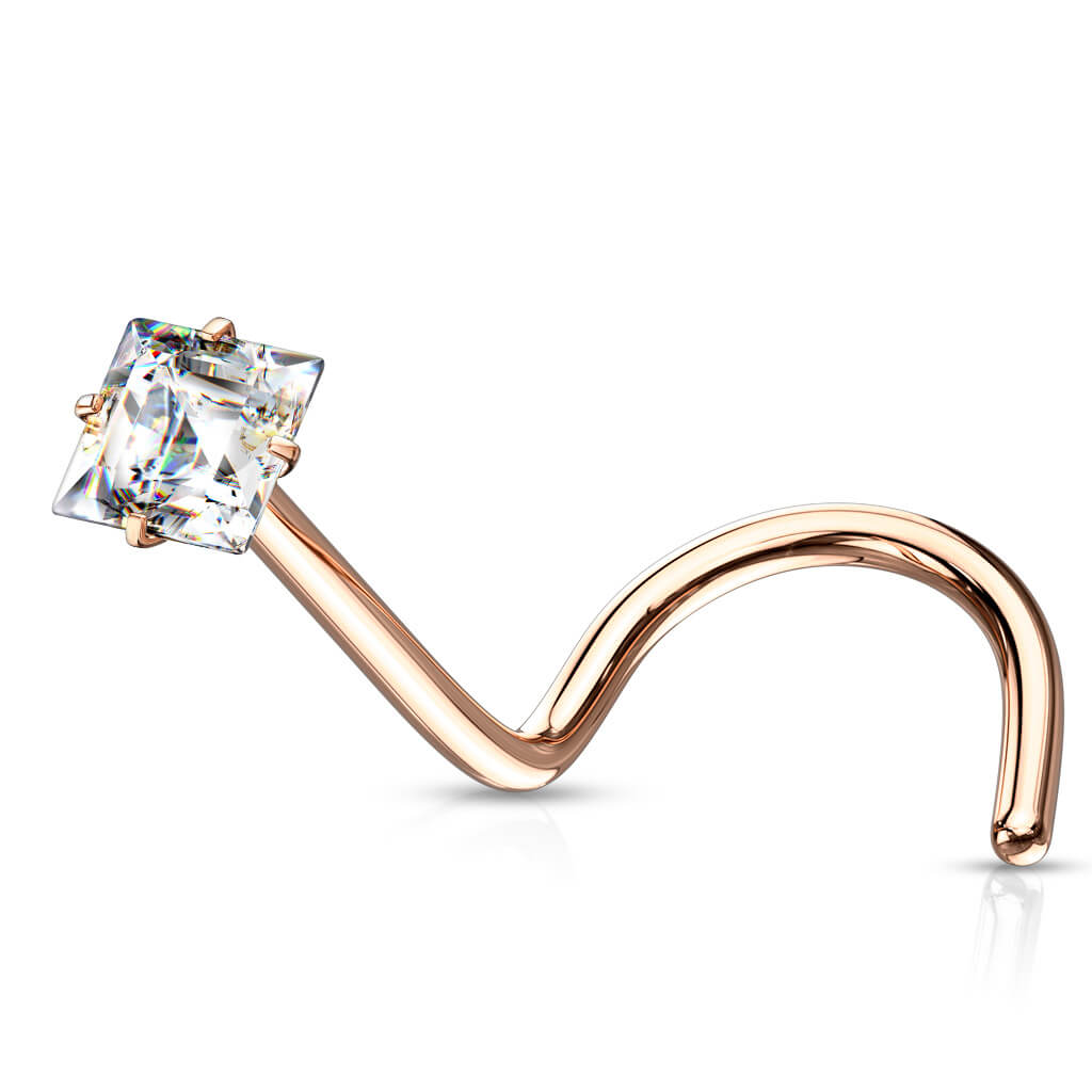 Nez Vis Zircone Carrée