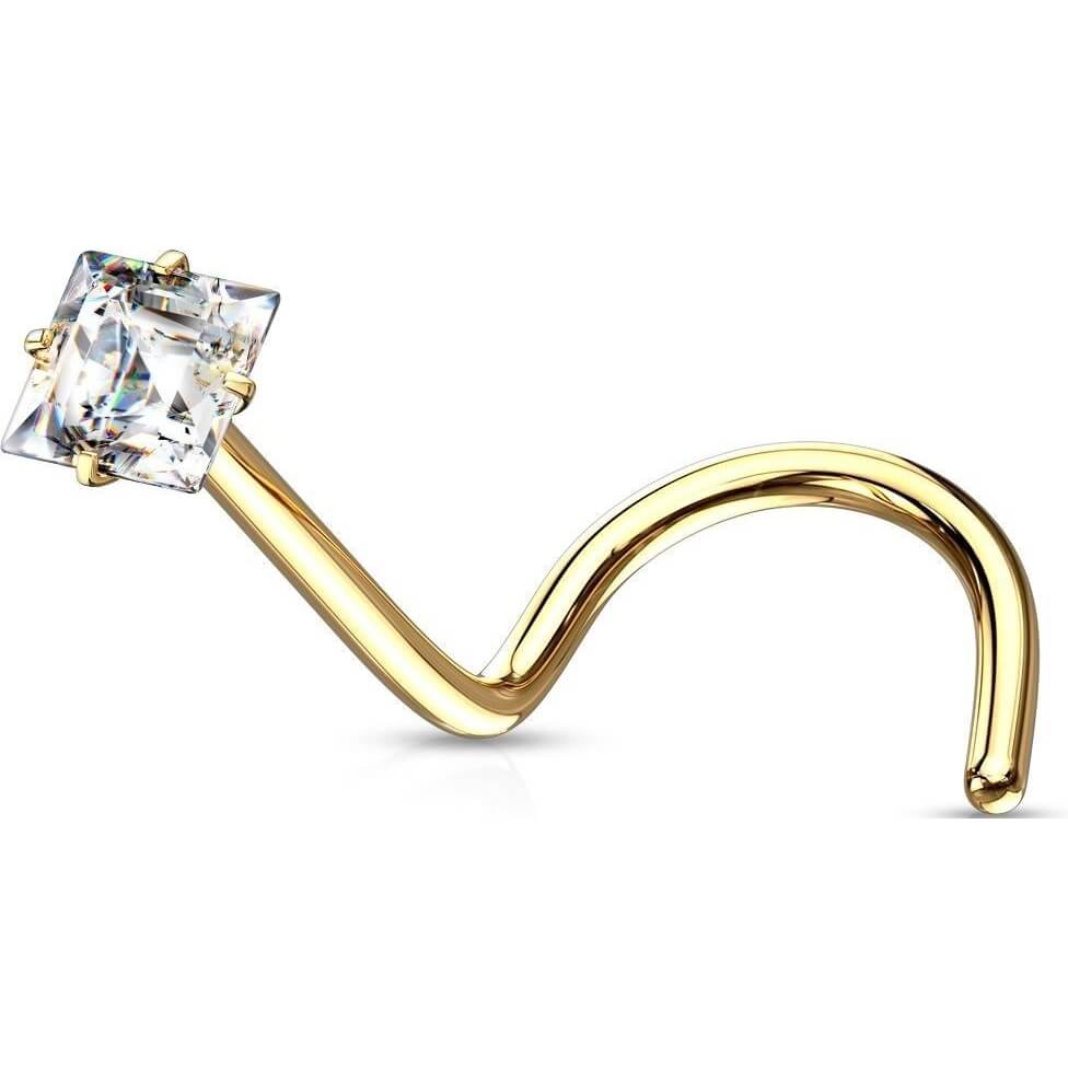 Nez Vis Zircone Carrée