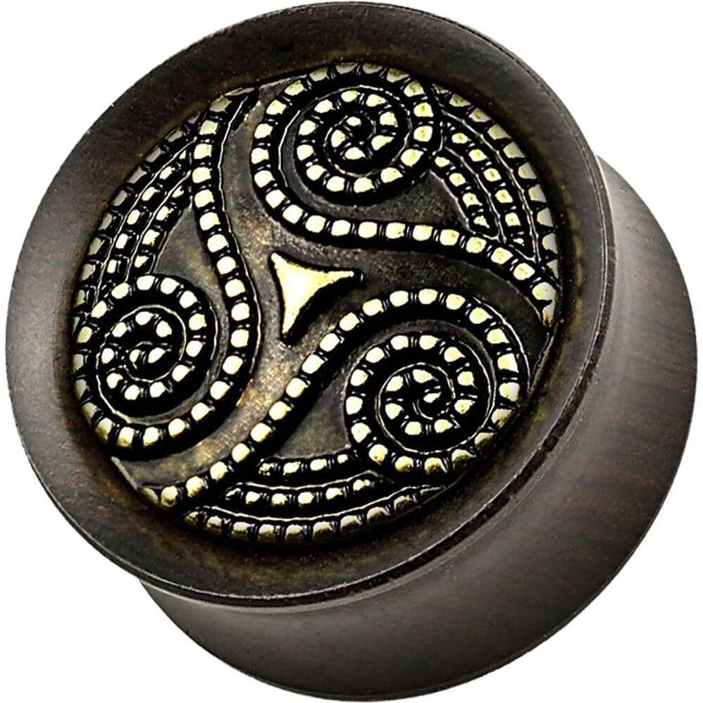 Plug Madera de ébano tribal