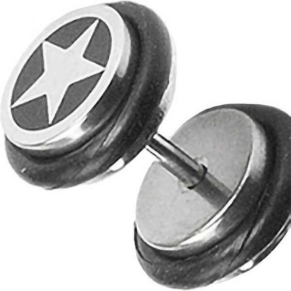 Finto Plug Stella d'argento con O-Ring in silicone Filettatura Interna