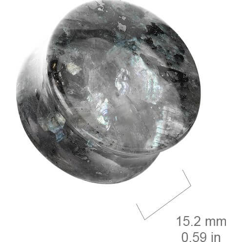 Plug labradorite natural stone double flare