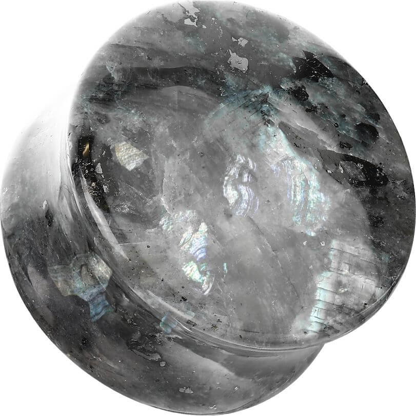 Plug labradorite natural stone double flare