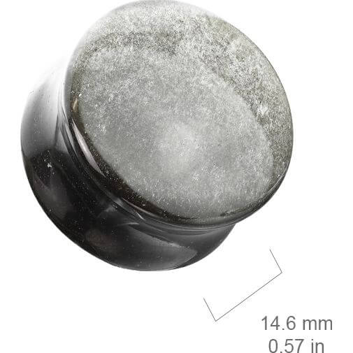 Plug obsidian natural stone double flare