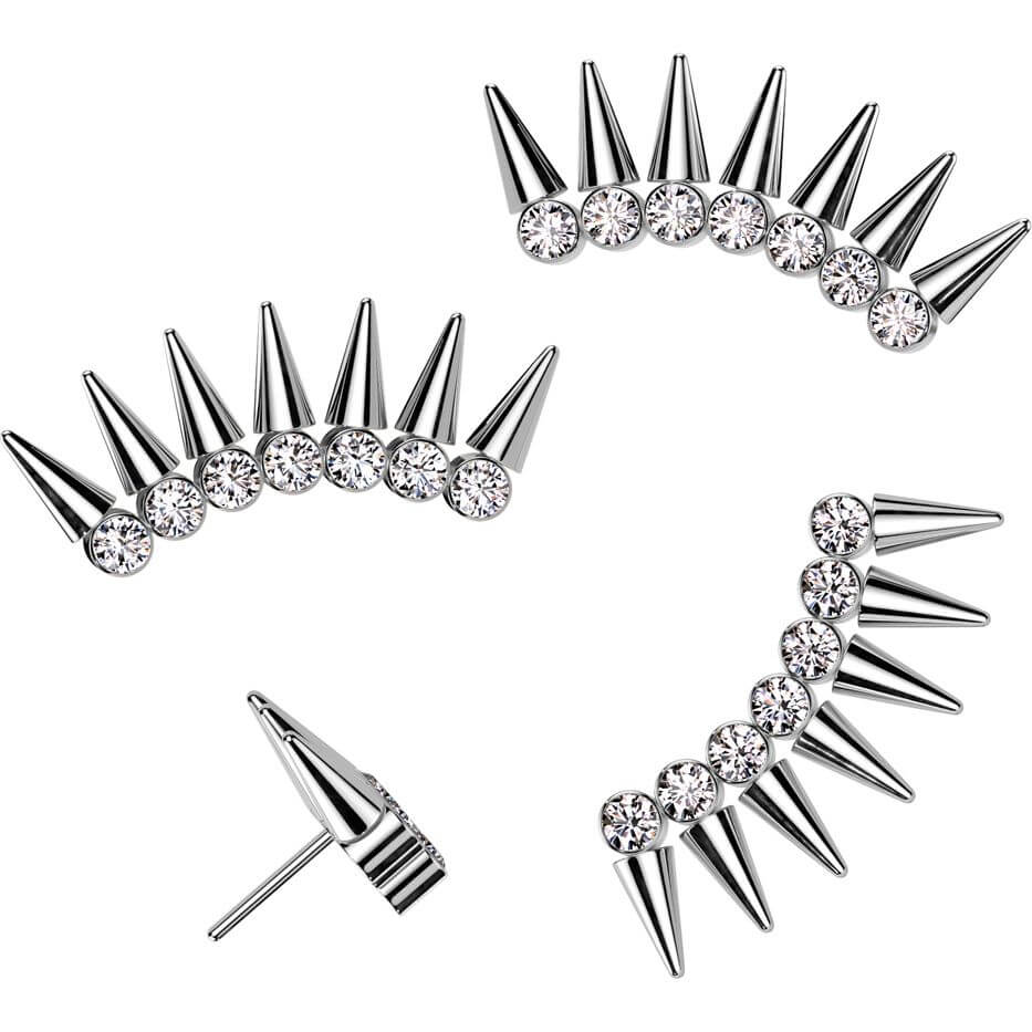 Titanium spikes zirconia Push-In