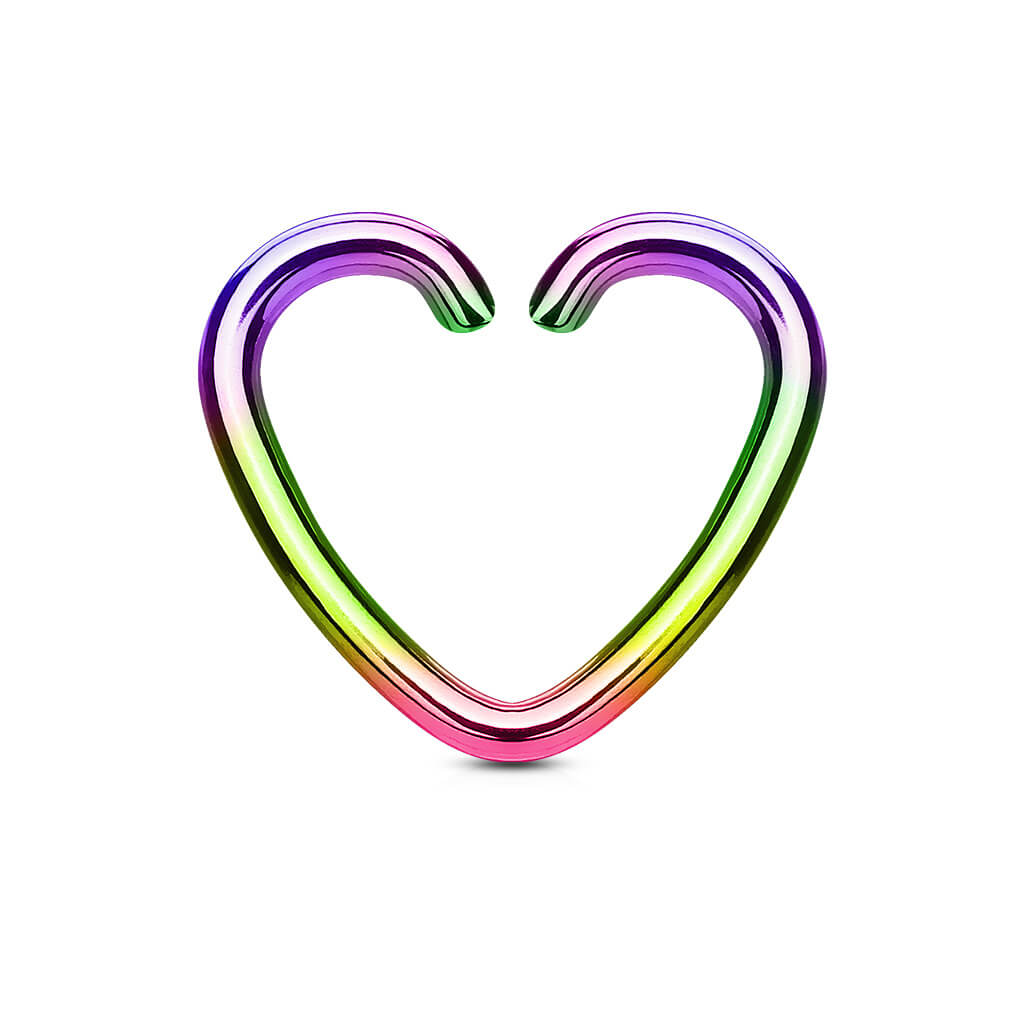 Anello Piercing Cuore Pieghevole
