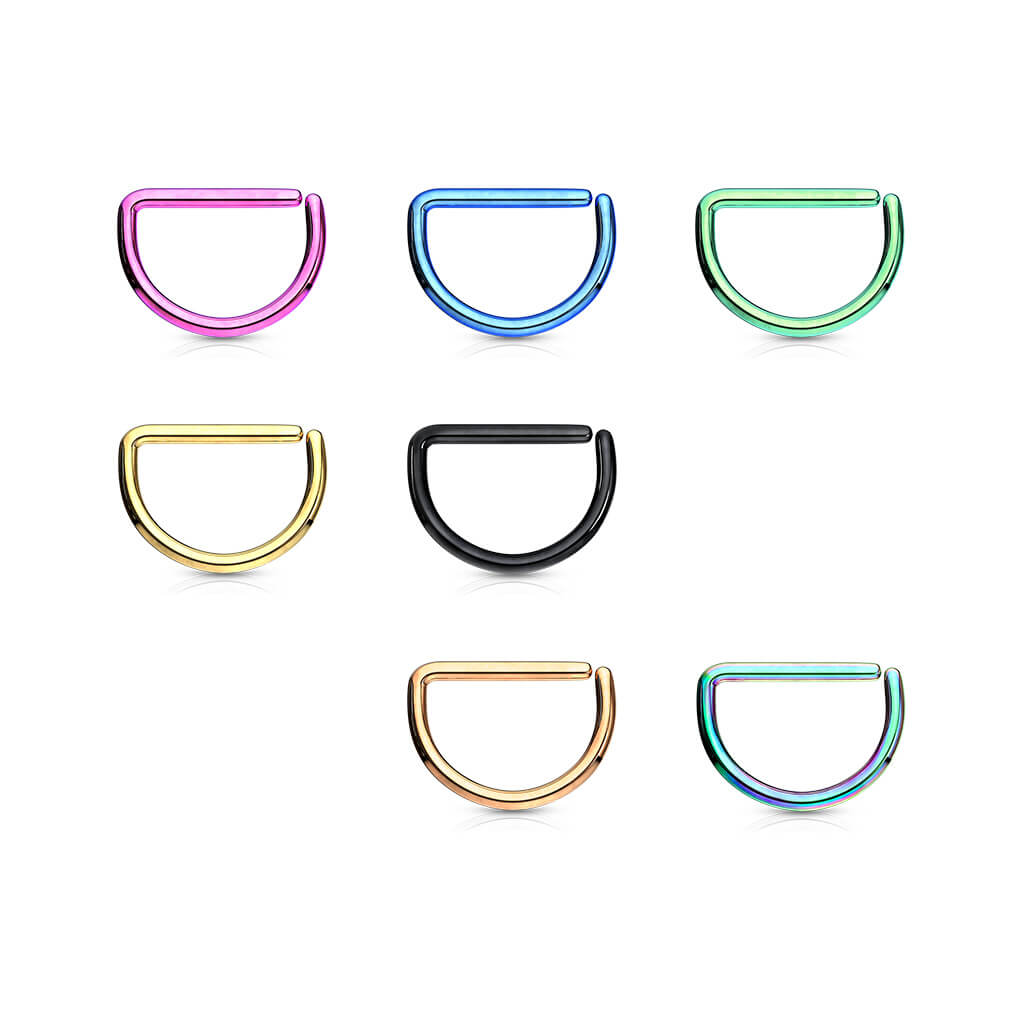 Anello Piercing Anello forma "D" Pieghevole