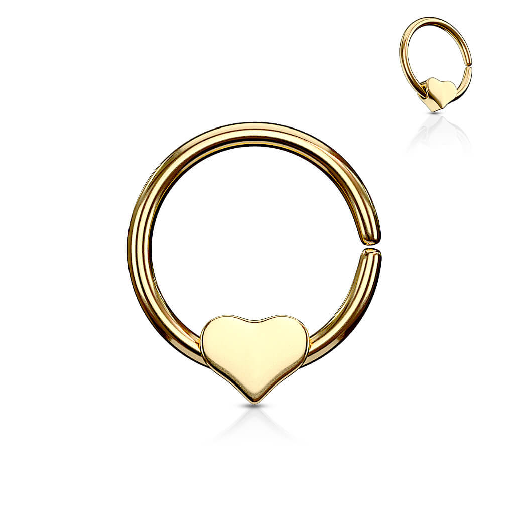 Anillo Corazón Plano Flexible