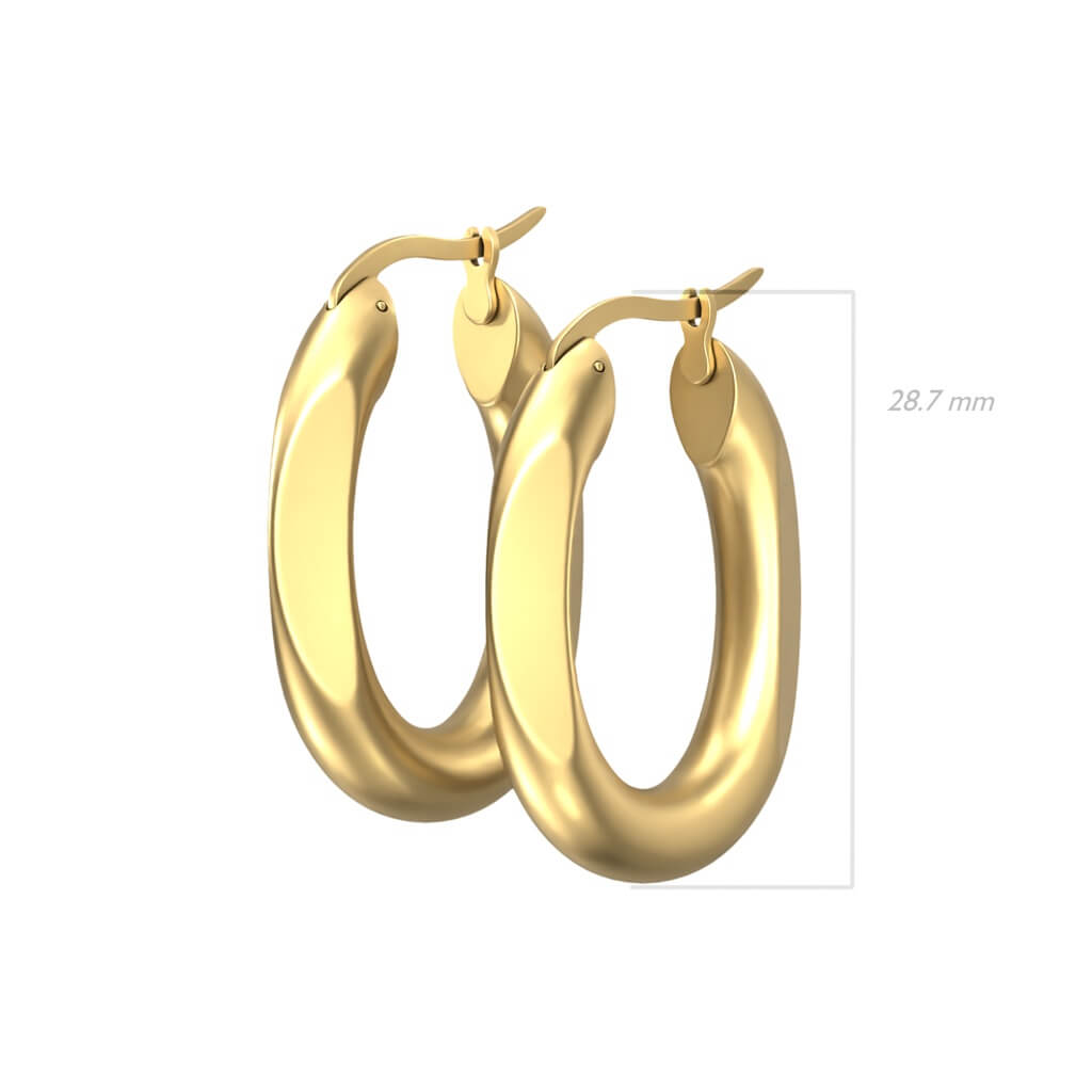 Boucle d'Oreille Ovale