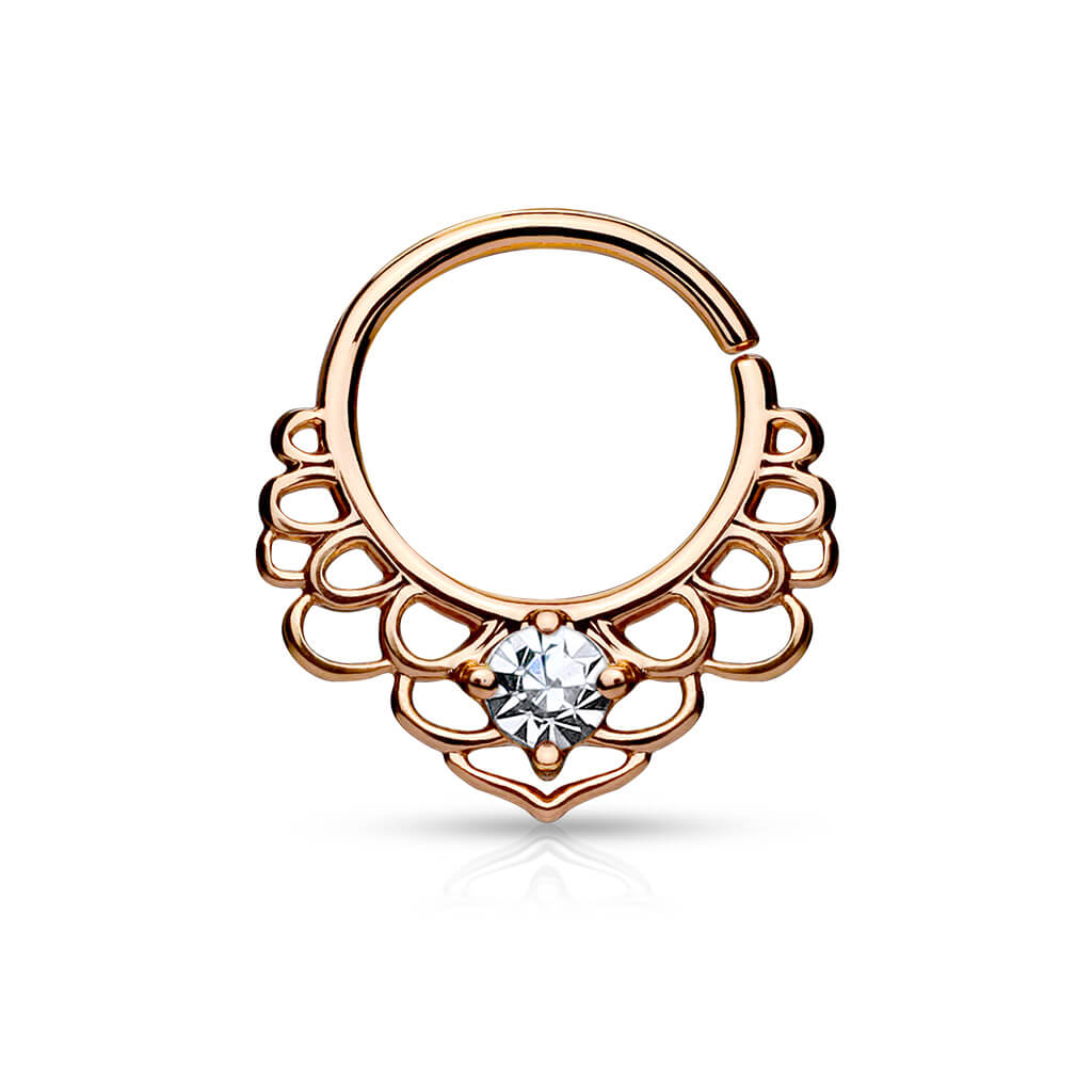 Ring Lutus Flower Zirconia Bendable
