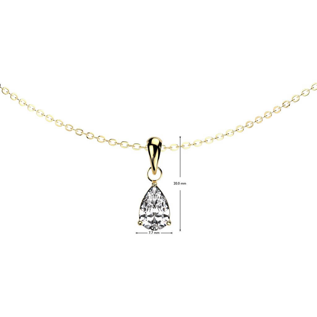 cadena circonita colgante