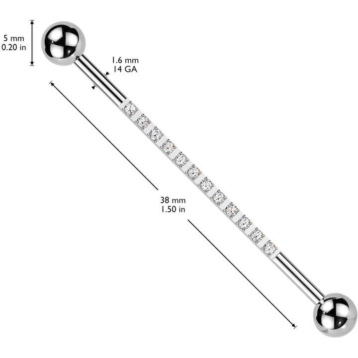 Titanium Industrial Barbell zirconias