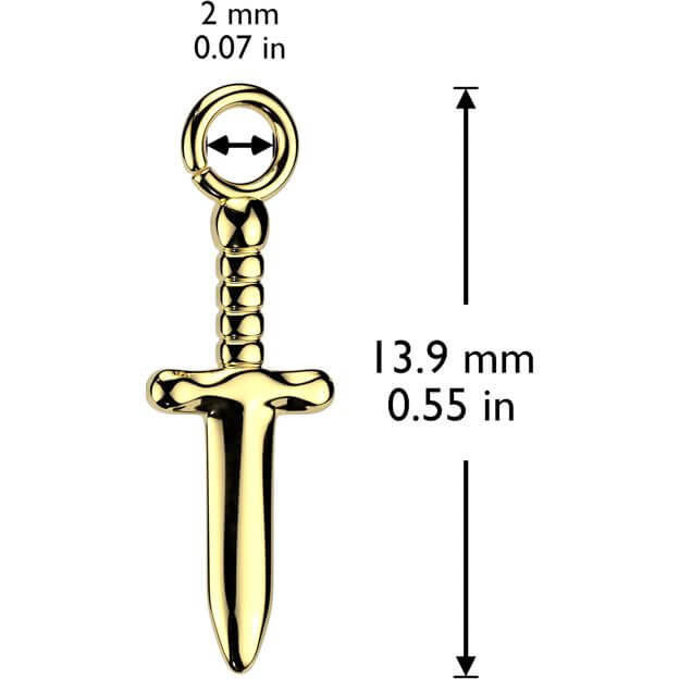 Titanium Attachment dagger dangle