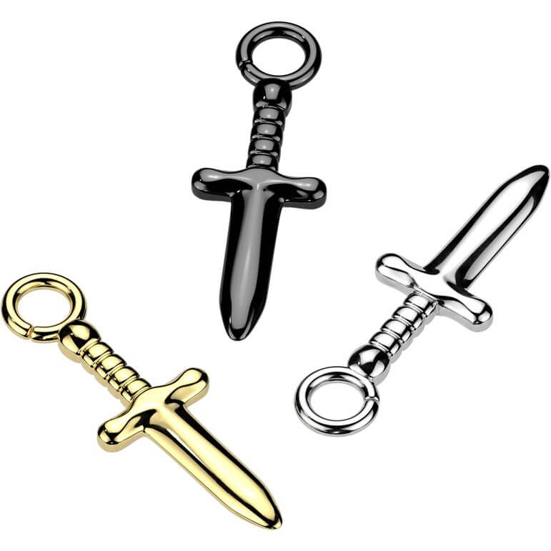 Titanium Attachment dagger dangle