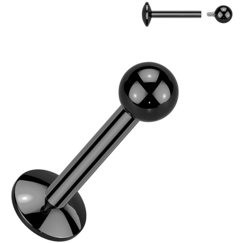 Titanium Labret ball 4mm base Internally Threaded
